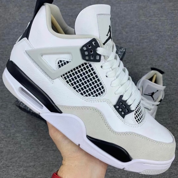 Jordan 4 Retro Mid Military Black Sneakers - Picture 1 of 5
